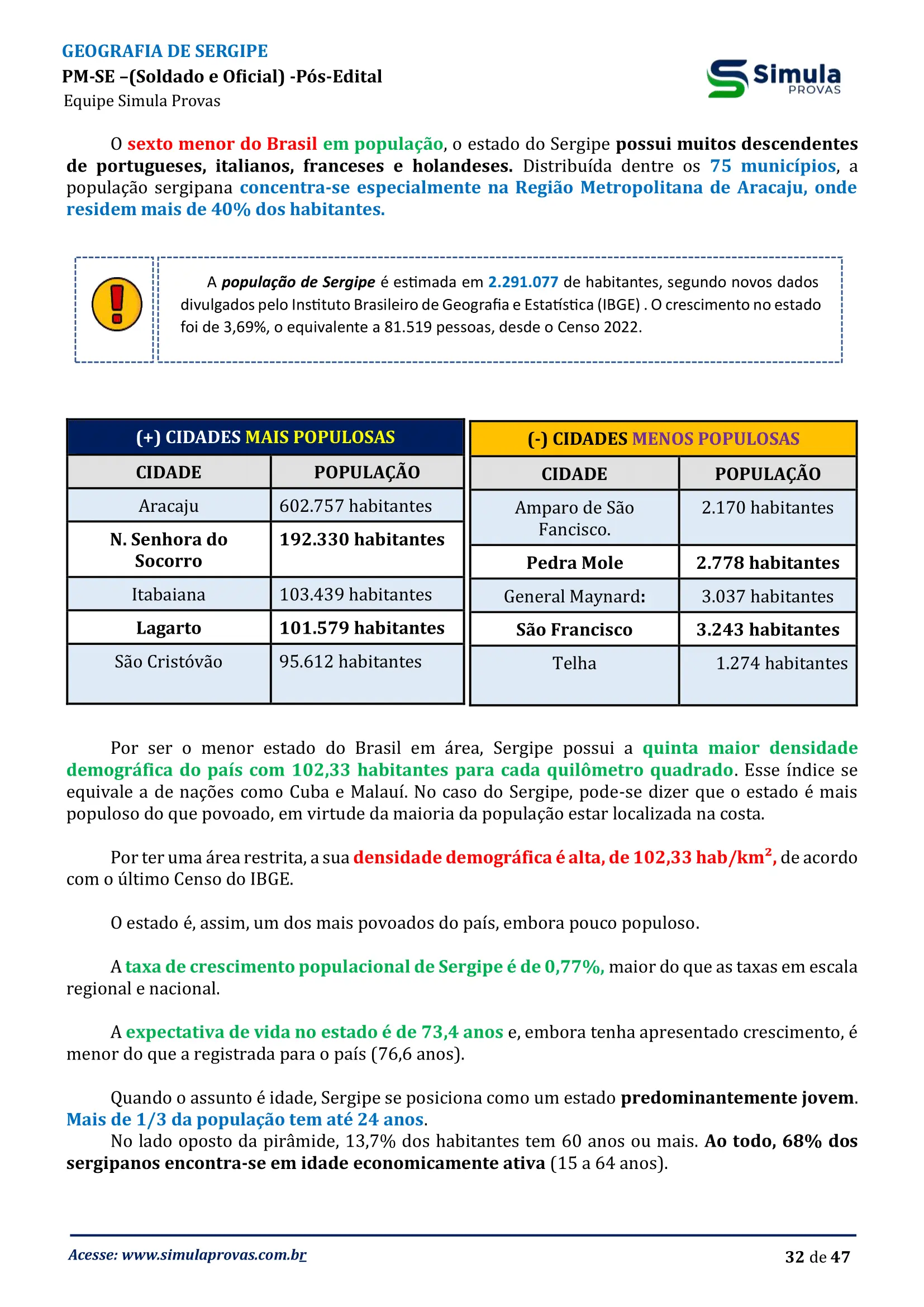 Geografia de Sergipe- PMSE [Soldado e Oficial] - Pós-Edital-34