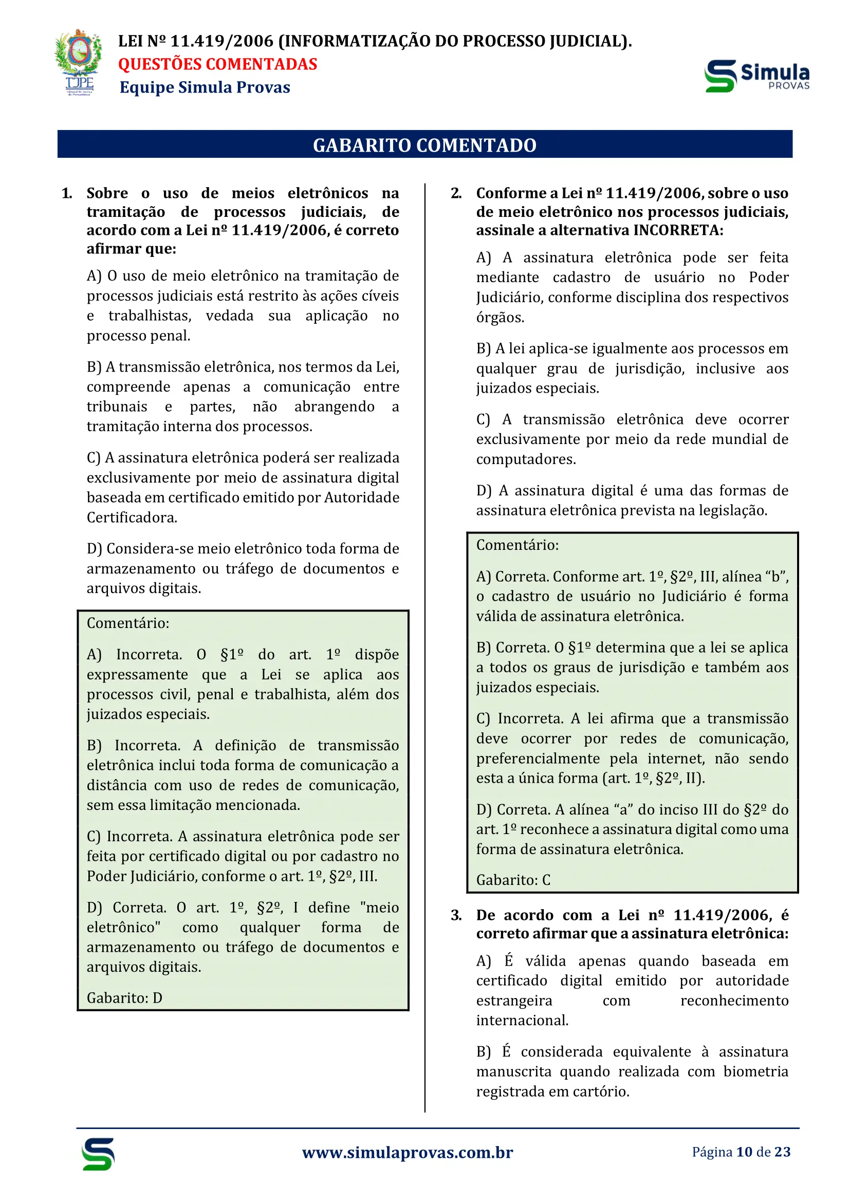LEGISLAÇÃO DO TJPE-10