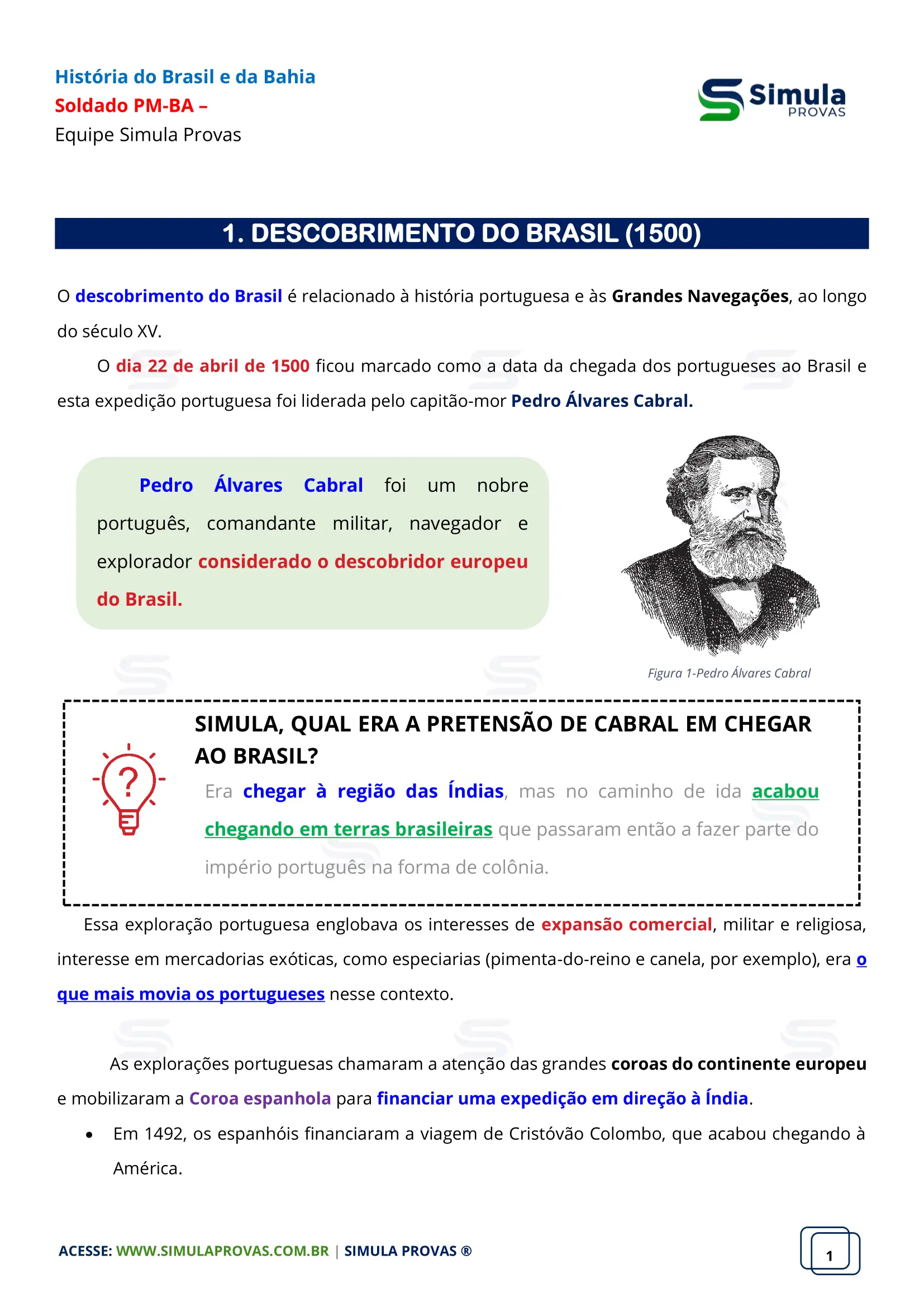 2- Resumo de História - PMBA [Soldado]- Pré-Edital-1
